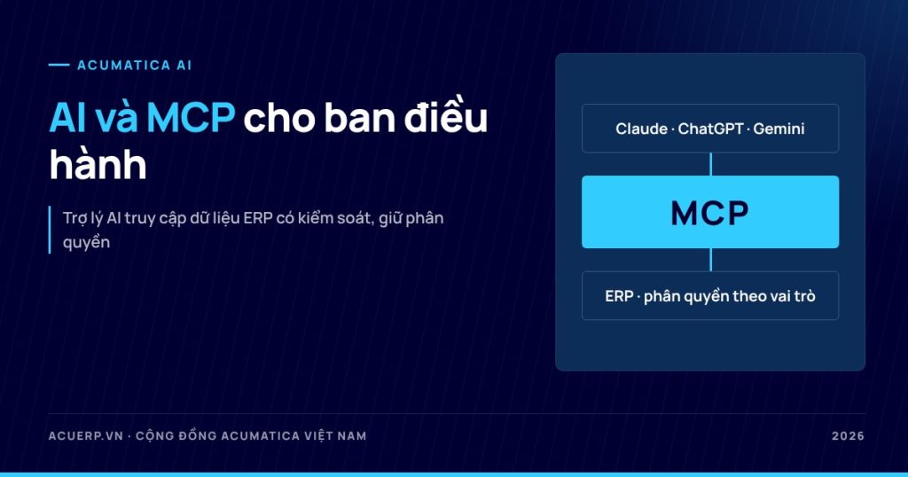 Acumatica AI cho ban điều hành doanh nghiệp 1.000-2.000 tỷ: dùng AI và MCP thế nào?